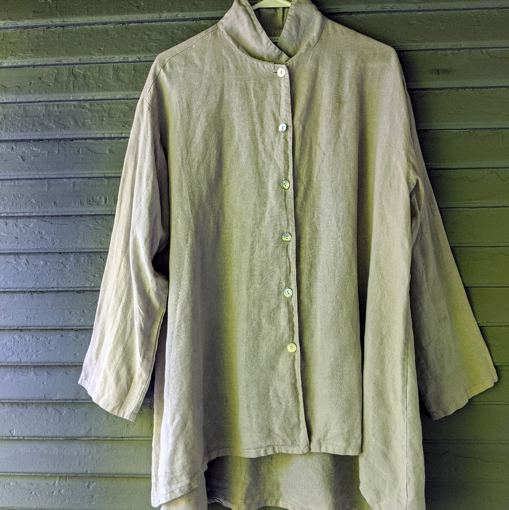 Linen, Oversized Tunic; Longer Back *MINT*